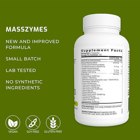 MassZymes Advanced Enzyme Formula Dietary Supplement