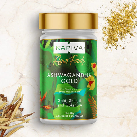 Dabur Shilajit  and Kapiva Ashvagandha gold capsules Combo