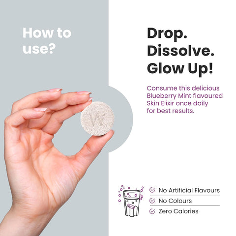 Wellbeing Nutrition Skin & Hair Beauty Pack | Collagen, L-Glutathione, Hyaluronic Acid Plant Based Biotin Fo-ti Extract (15 Effervescent Tabs + 30 Oral Thin Strips)