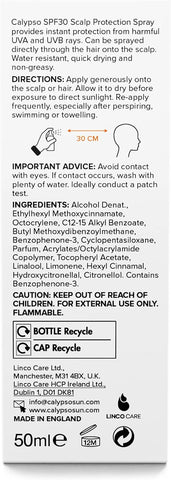 Calypso Scalp Protection SPF30 Spray 50 ml