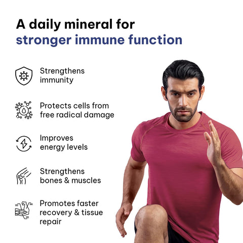 HK Vitals Zinc Supplements (60 Tablets) | With Vitamin C, Vitamin D3, Multivitamin And Multimineral | Immunity Boosters For Adults