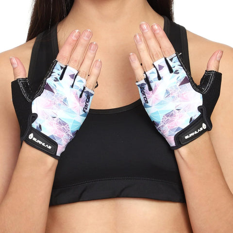 Burnlab Flex Gym Gloves for Men and Women - Ideal for Weightlifting, Cycling, Crossfit, Offers Good Grip and Soft Padding (XL , White)