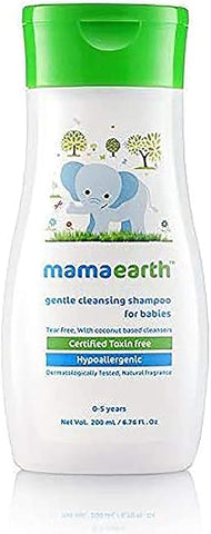 Mamaearth Gentle Cleansing Shampoo, 200ml + Nourishing Hair Oil For Babies, 100ml, Pack of 2