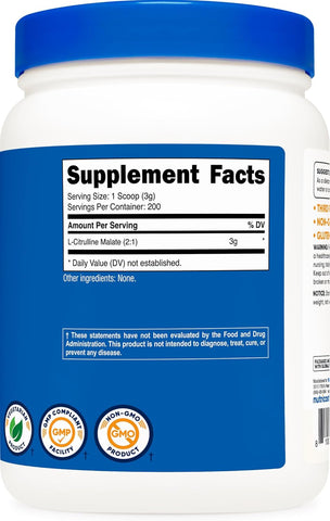Nutricost L-Citrulline Malate (2:1) Powder (600 Grams)