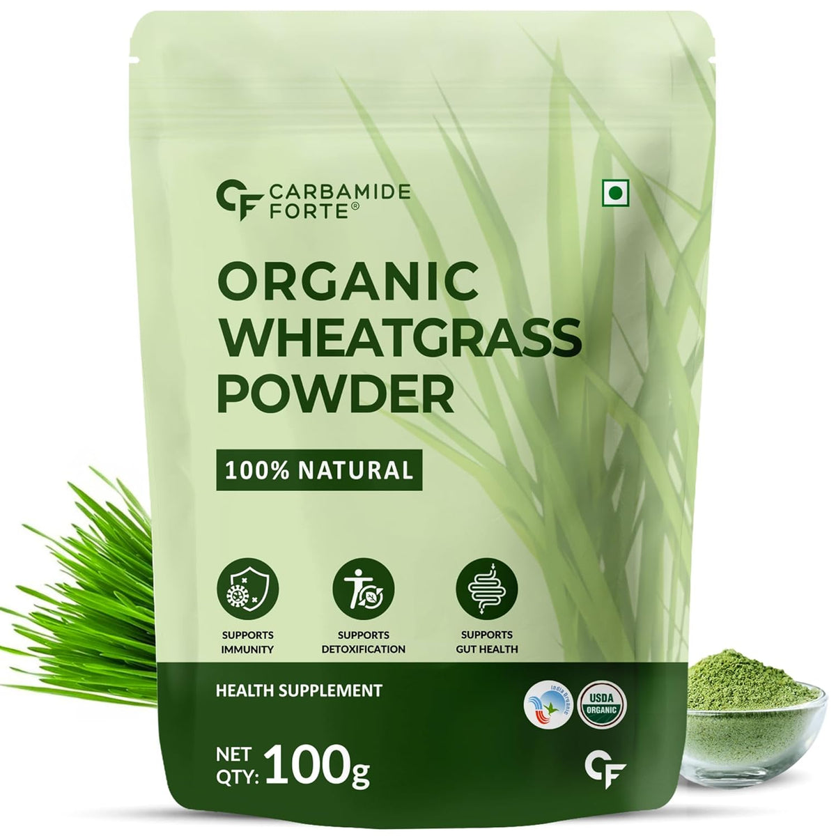 Kapiva Ayur Foods Organic Wheatgrass Powder 100g