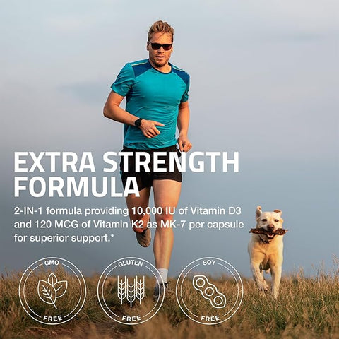 Bronson Vitamin K2 (Mk7) With D3 5000Iu 120 Capsules