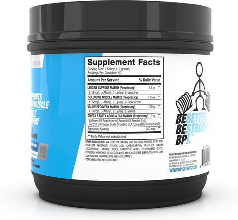 Bpi Sports BCAA Blue Raspberry Powder - 600g, 60 Servings – image 4