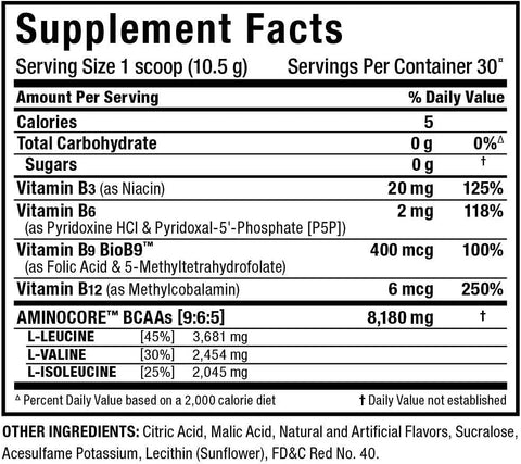 Allmax Nutrition Aminocore Bcaa Fruit Punch 315g