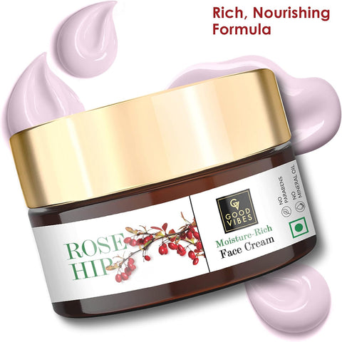 Good Vibes Rosehip Moisture Rich Face Cream 100 g