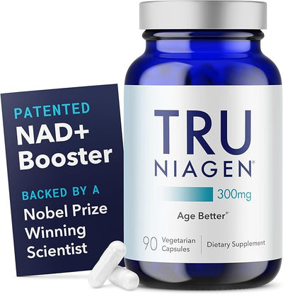 TRU NIAGEN Nicotinamide Riboside NAD+ Supplement for Reduction Patented Formula NR is more efficient than NMN, 300 mg per serving 90 days (3 months / 1 bottle)