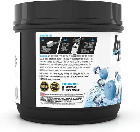 Bpi Sports BCAA Blue Raspberry Powder - 600g, 60 Servings – image 3