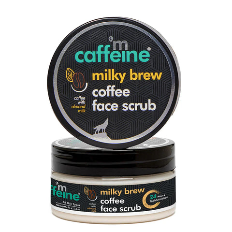 mCaffeine Naked & Raw Milky Brew Face Scrub (75 gm)