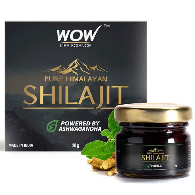 Wow Life Science Pure Himalayan Shilajit Resin | Powered By Ashwagandha - 20 G - National Day Deal