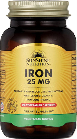 Sunshine N Iron 25 Mg Capsules 100's