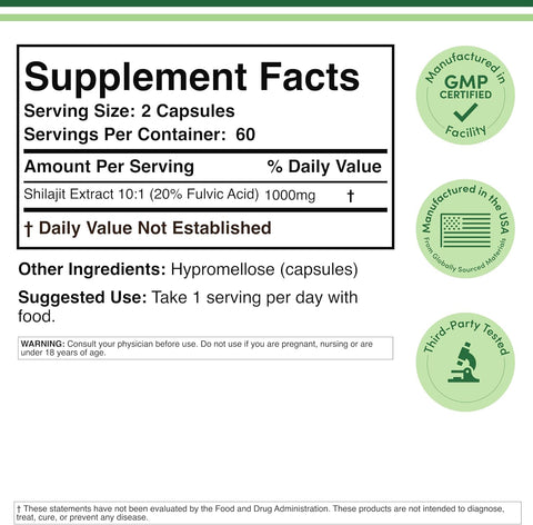 DoubleWood Supplements Shilajit Resin Capsules 120