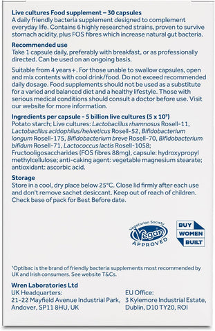 OptiBac Every Day Digestive Cap 30's