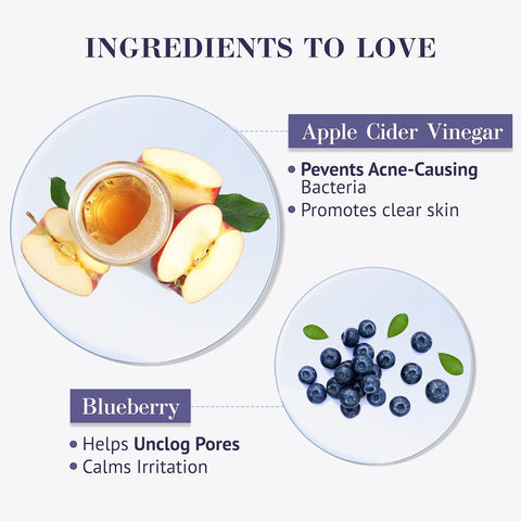 Good Vibes Apple Cider Vinegar and Blueberry Anti Acne Smoothie Cleanser 45g