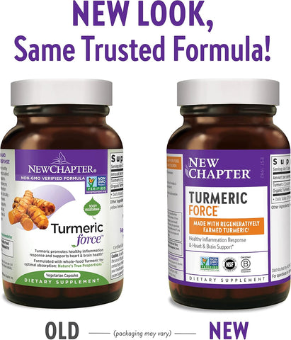 New Chapter, Turmeric Force, 30 Vegetarian Capsules