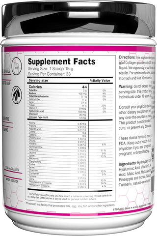 Z&M Collagen powder Lychee & Pineapple 500g