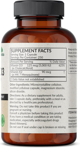 Futurebiotics Vitamin K2 (Mk7) 90Mcg With Vitamin D3 5000 Iu Tablets 120