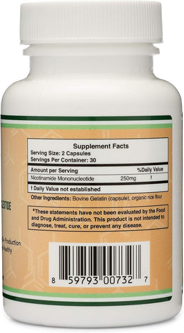 مكملات الخشب المزدوج NMN 250mg 60 كبسولة