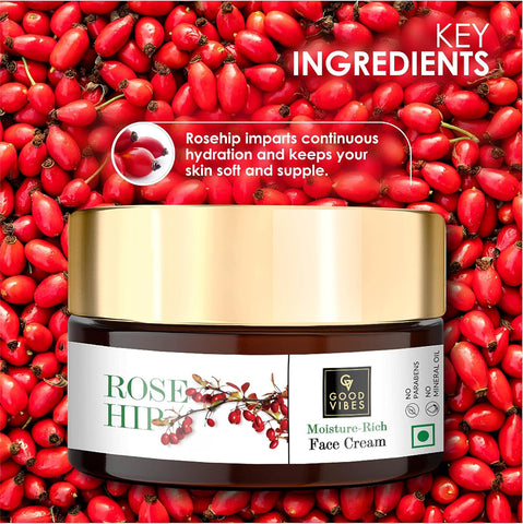 Good Vibes Rosehip Moisture Rich Face Cream 100 g