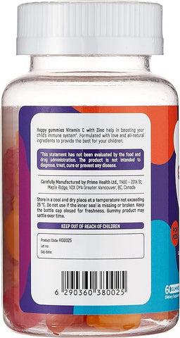 Happy Gummies Vitamin C +Zinc Gummie 60S