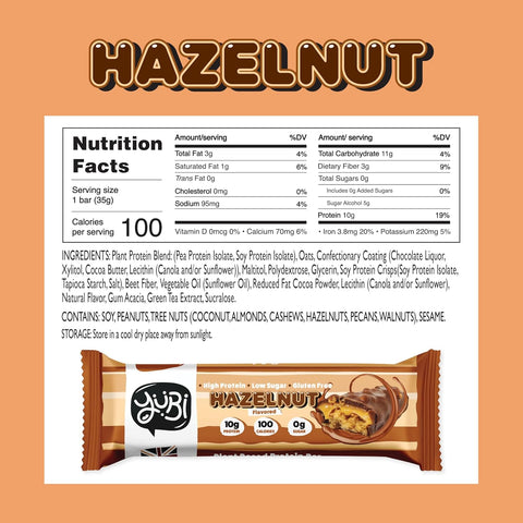 YubiBar Hazelnuts Protein Bar - 35g