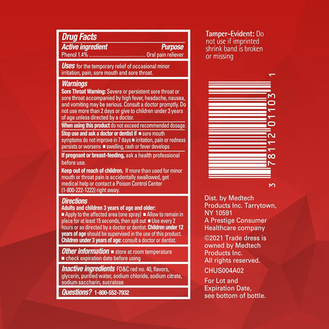 Chloraseptic Max Sore throat Wild Berries 18 Lozengers