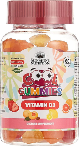 SUNSHINE NUTRITION COOL GUMMIES VITAMIN D3 60'S GUMMIES