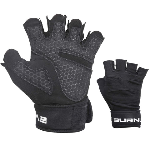 Burnlab Basic Gym Gloves with Wrist Support (Red XL)