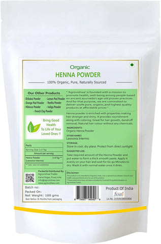 Kapiva Hair Rituals Organic Henna Powder 100g