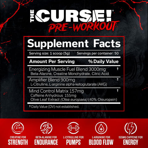 Cobra Lab The Curse Peach Rings Pre-Workout Booster - 250g, 50 Servings – image 2