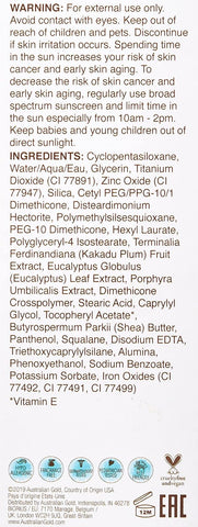 Australian Gold Botanical Sunscreen Tinted Face 50 SPF 89 ml (3 FL OZ)