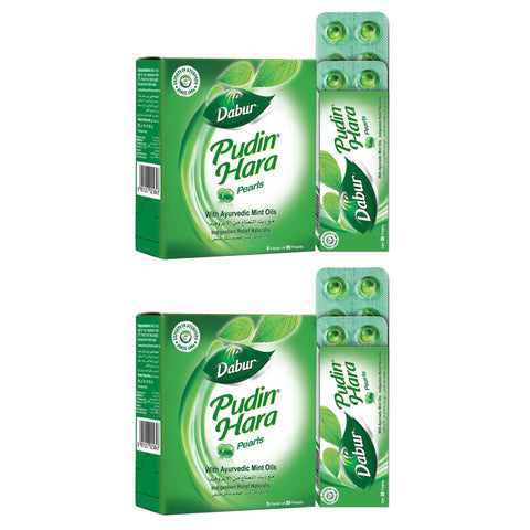 Dabur Pudin Hara Pearls, 5 Packs of 20 Pearls