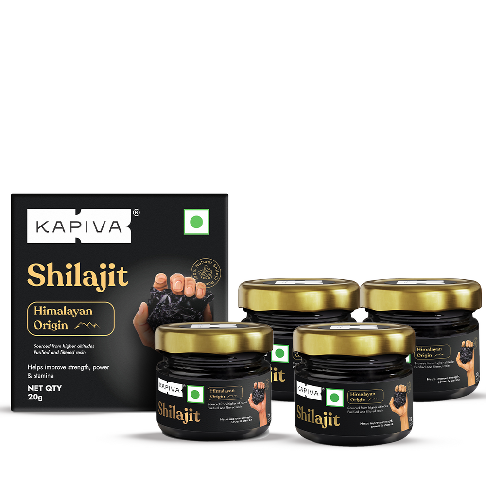 Kapiva Himalayan Shilajit Resin 20 gm Pack of 4