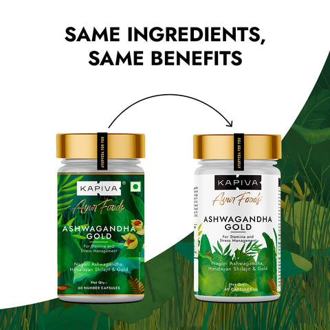 Kapiva Himalayan Shilajit Resin 40gm with Ashwagandha and Moringa Gold 60Caps