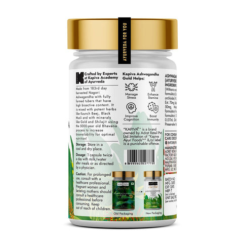 Kapiva Himalayan Shilajit Resin 40gm with Ashwagandha and Moringa Gold 60Caps