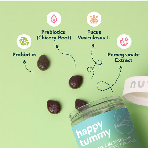 Nutrili Happy Tummy Vitamin Gummies - 90 vegan gummies
