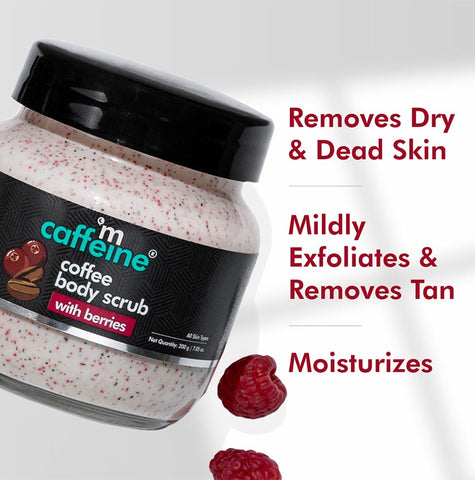 mCaffeine Coffee Body Scrub With Berries 200 Gm