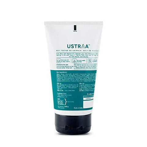 USTRA Face Wash Mint Cool with Badass Cleansing 100g