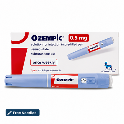 Ozempic 0.5 mg Injection Pen (Semaglutide) – GLP-1 Receptor Agonist for Weight Management & Type 2 Diabetes Support – 1 Pre-Filled Pen