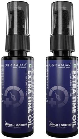 AADAR EXTRA TIME Oil | builds performance time & pleasure Improves overall strength| Jaiphal Gokhru | 30 ml (Pack of 2)