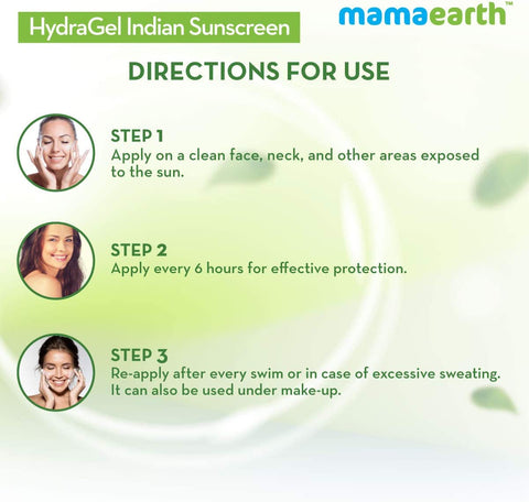 Mamaearth HydraGel Indian Sunscreen for Sun Protection - 50gm