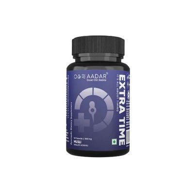 AADAR EXTRA TIME | builds performance time & pleasure | stamina Builder | Shilajit, Gokhru, Musli 60 Capsules