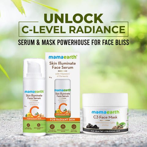 Mamaearth Skin Illuminate Face serum + Mamaracth C3 Face Mask