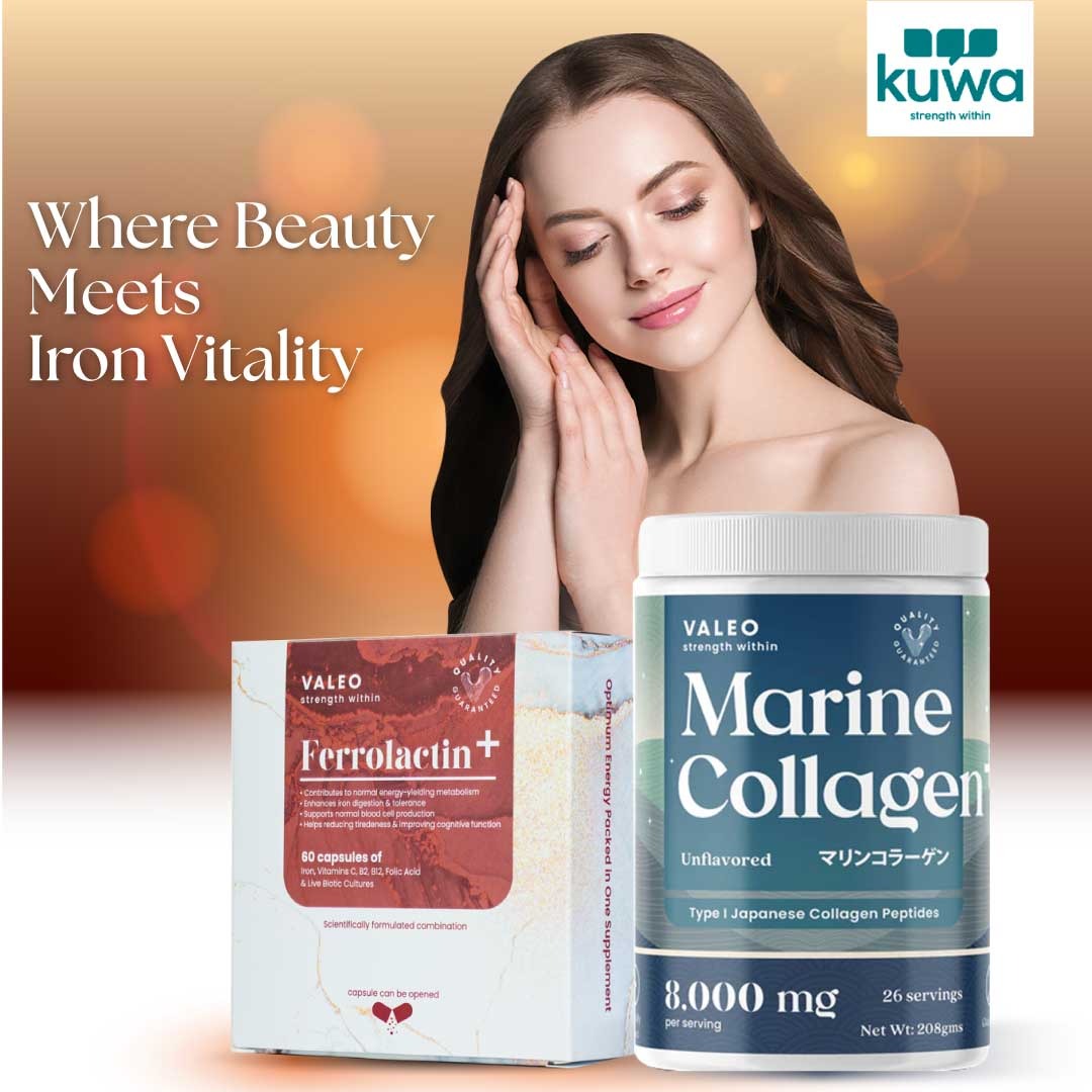 Valeo Marine Collagen and Valeo Ferrolactin+ Combo