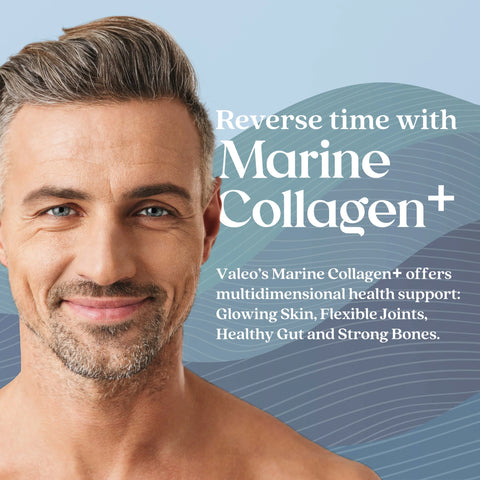 Valeo Marine Collagen + FREE Plix Flaunt Your Hair Orange Burst 15 Effervescent Tablets Combo