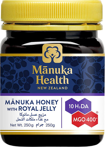 Manuka Health Manuka Honey With Royal Jelly, MGO 400 + Kapiva Shilajit Gold Resin 20g Combo