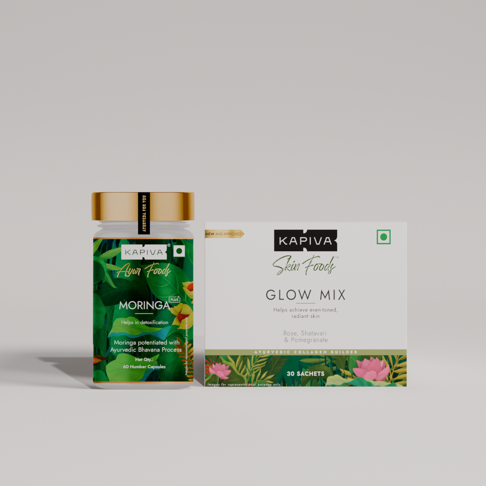 Kapiva moringa + Glow mix combo